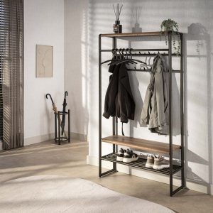 Garderoberek Luno 100 cm met schoenenrek en bankje