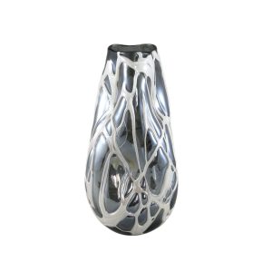 Conck Grey solid glass vaas white 16x16x36 cm