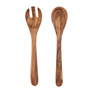 Bowls & Dishes – olijfhouten slacouvert – 3-tand – 30 cm