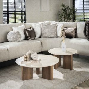 Ceramic Duo Salontafel | Set van 2 | Organische salontafelset