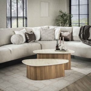 Ceramic Trio Salontafel | Set van 2 | organische salontafelset