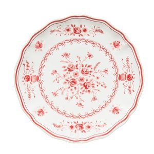 Costa Nova – gebaksbordje Vila – wit/rood – 17 cm
