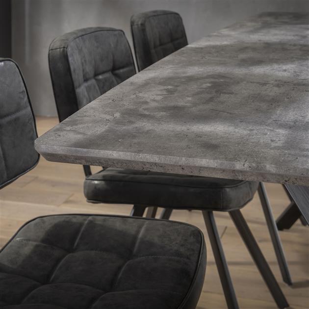 Eettafel Deens ovaal Hidde Betonlook 190 cm - Afbeelding 3