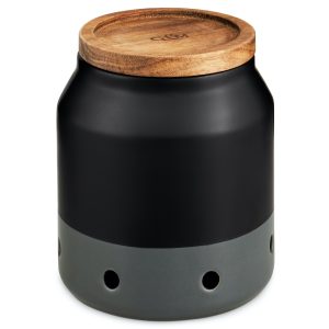 Cole & Mason – knoflookpot Elmdon – keramiek – zwart