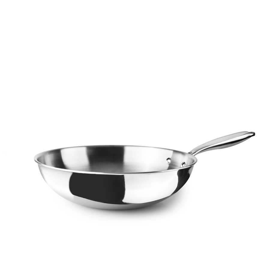 Ibili – wok Triply Natural – PFAS-vrij – 30 cm - Afbeelding 2