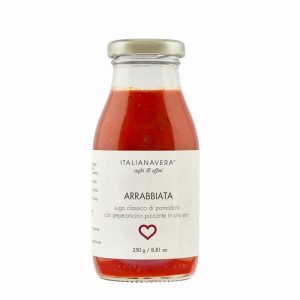 Italianavera – tomatensaus Arrabbiata – hot chilipeper – 250 gr