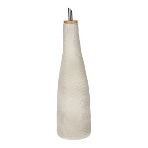 Jens Living – 0lie-/azijnfles wafel – steengrijs – 0.5 ltr
