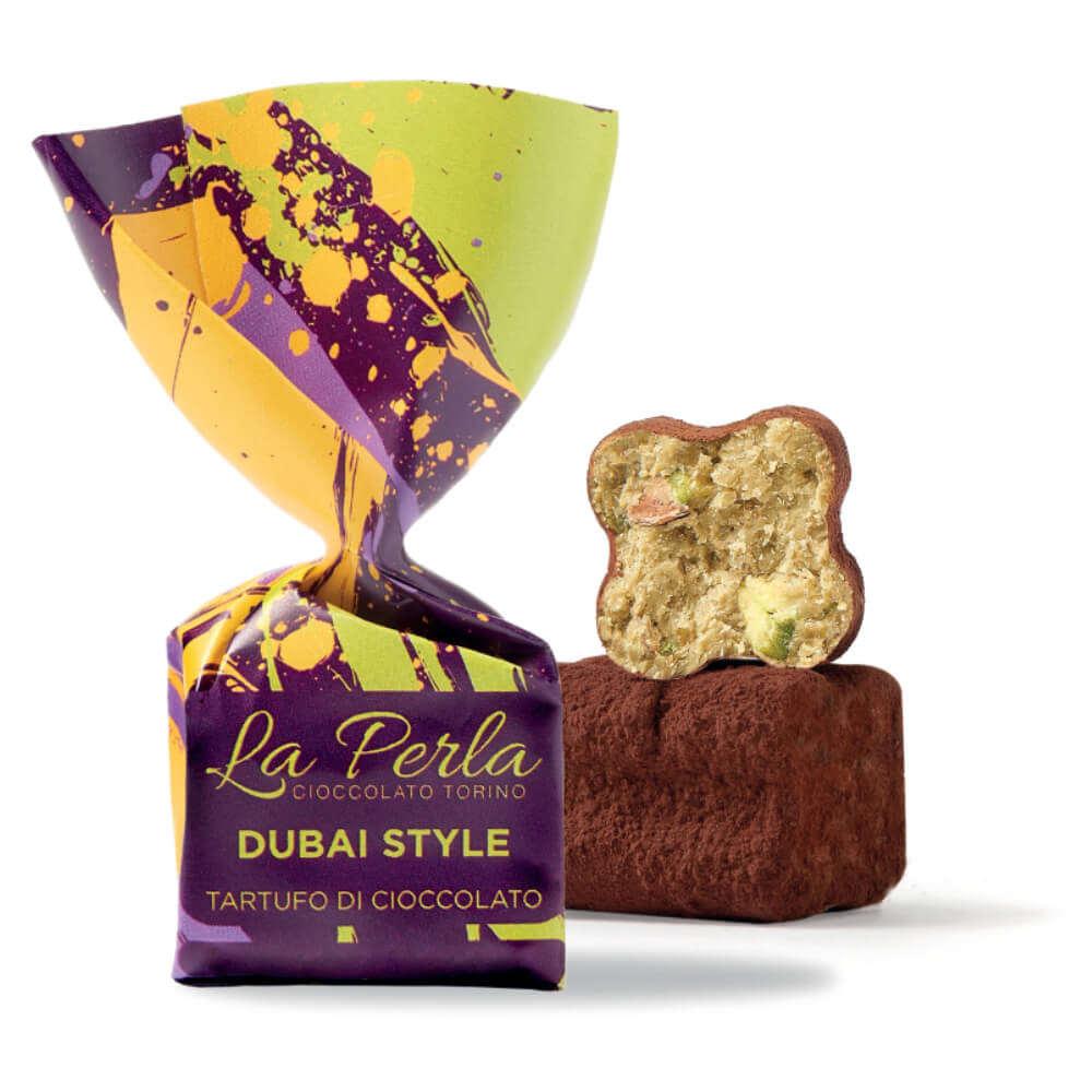 La Perla di Torino – Zakje Dubai style truffels – 8 stuks - Afbeelding 2