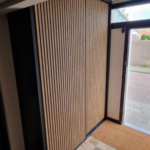 Schuifwand voorzien van Lamelio wandpanelen vanaf