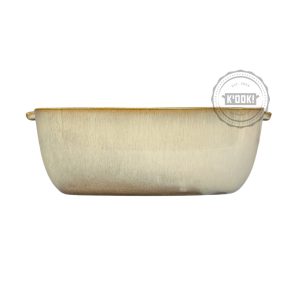 Ovenschaal Actual Crème d’Argile – handgemaakt in Portugal – 20 x 20 cm