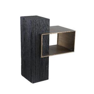 Showroommodel PTMD Athy Bijzettafel – 47 x 30 x 60 cm – Metaal – Zwart