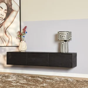 Zwevend tv meubel Vision Black | 160 cm