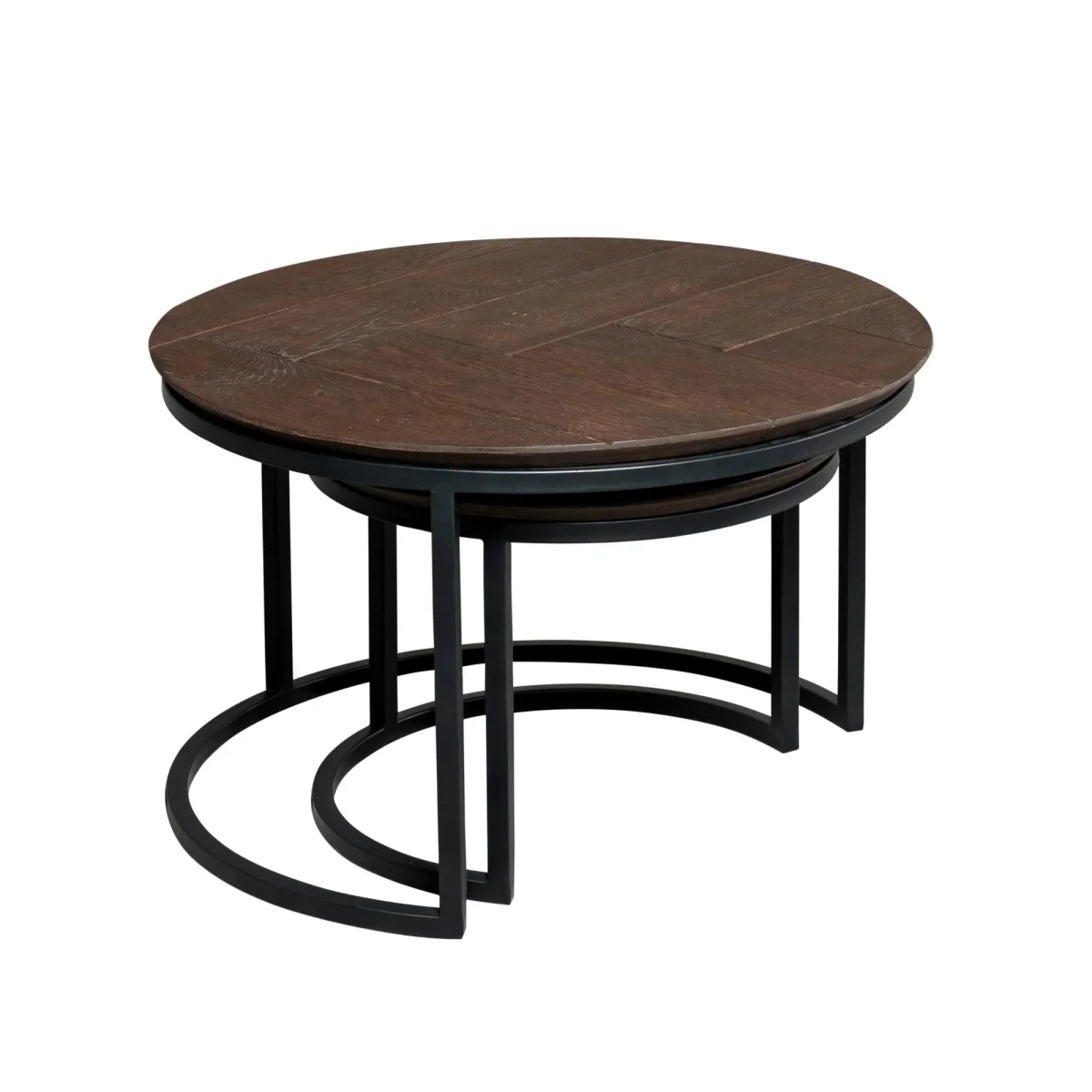 Salontafel Otik Brown Oak | 70 cm | Set van 2 - Afbeelding 4