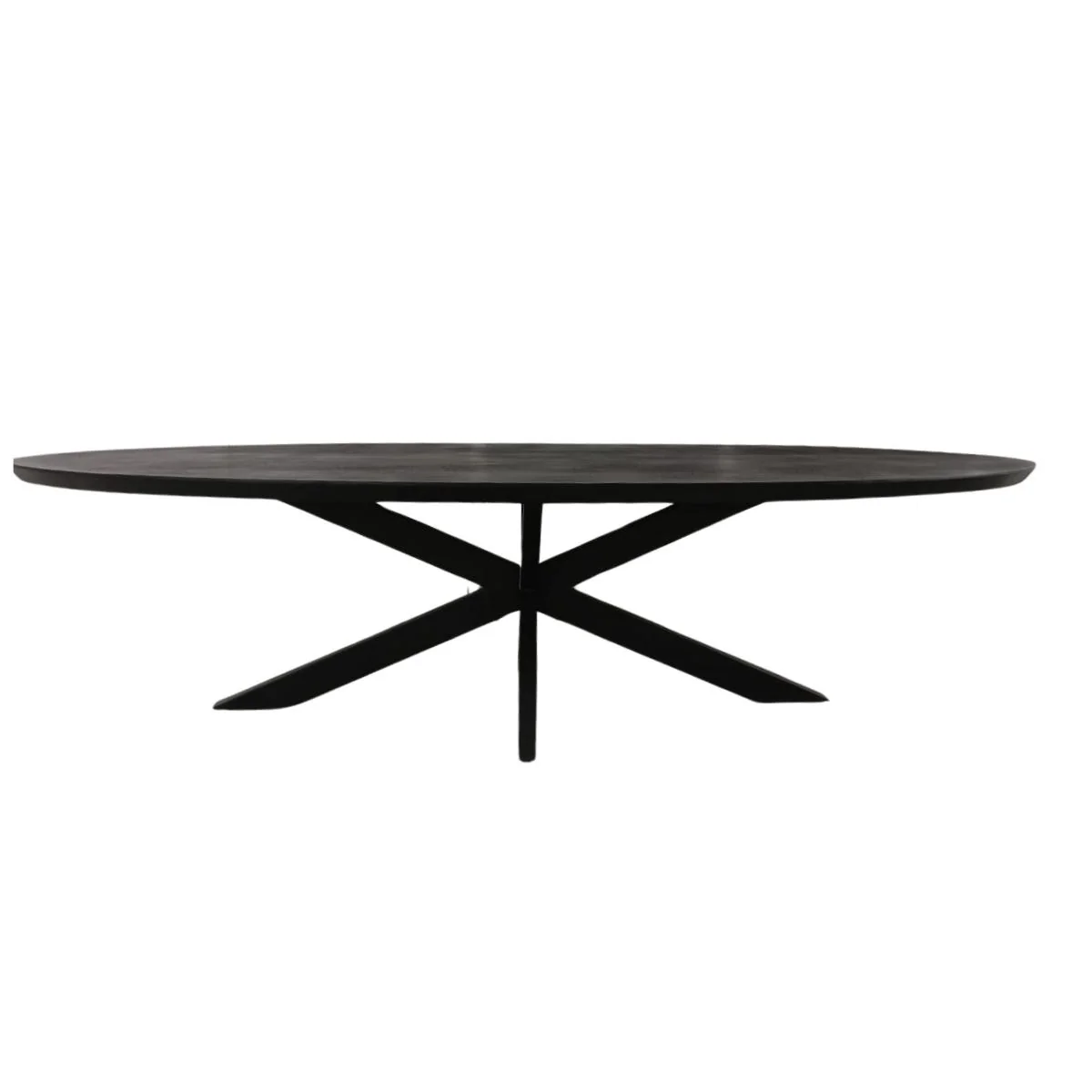 Zwarte Eettafel Ovaal Brandy 160 cm - Afbeelding 2
