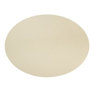 Placemat – Recycled leer – ovaal – ecru – 33×45 cm