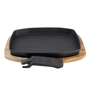 The Bastard gietijzeren sizzling plate & holder 21×28 cm